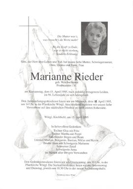 Rieder Marianne geb. Weichselbraun G
