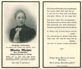 Mayer Maria geb. Weißbacher Schopper