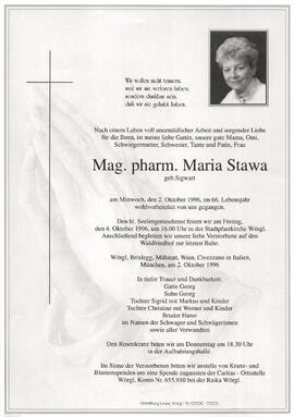Stawa Maria Mag. pharm. geb. Sigwart G