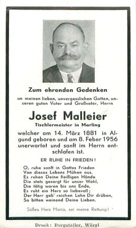 Malleier Josef Tischler