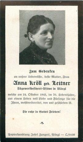 Kröll Anna geb. Leitner