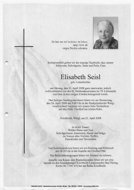 Seisl Elisabeth geb. Lettenbichler G