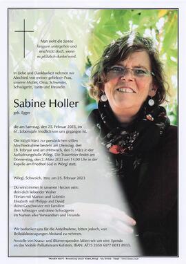 Holler Sabine Geb. Egger G