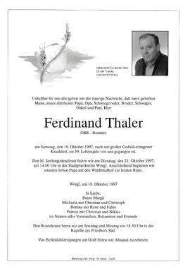 Thaler Ferdinand G