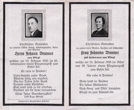 Brunner Johannna geb. Hohenauer und Johann