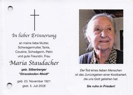 Staudacher Maria geb. Silberberger