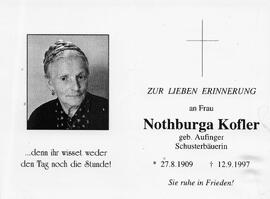 Kofler Nothburga geb. Aufinger