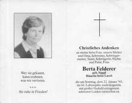 Felderer Berta geb. Sappl