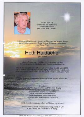 Haidacher Hedi geb. Thaler