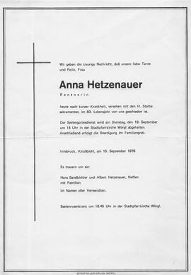 Hetzenauer Anna G