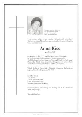 Kiss Anna geb. Bonzföldi G