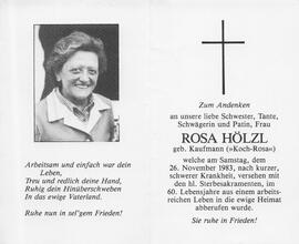Hölzl Rosa geb. Kaufmann