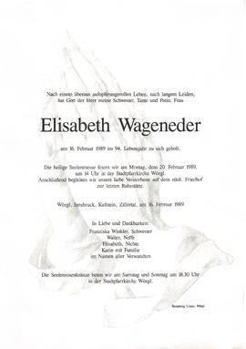 Wageneder Elisabeth G