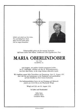 Oberlindober Maria verw. Gratt G