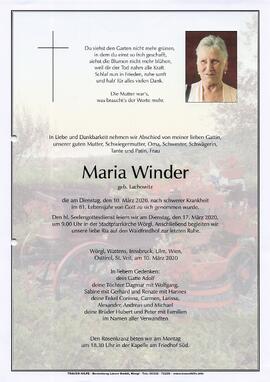Winder Maria geb. Lachowitz