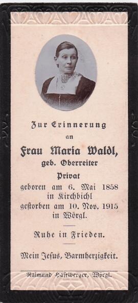 Waldl Maria geb. Oberreiter