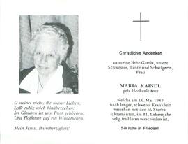 Kaindl Maria geb. Hechenleitner