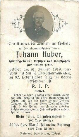 Huber Johann Neue Post