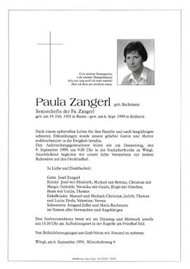 Zangerl Paula geb. Bachmann G