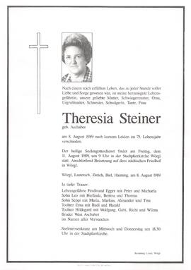 Steiner Theresia geb. Aschaber G