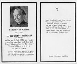 Schwabl Margarethe geb. Aberger