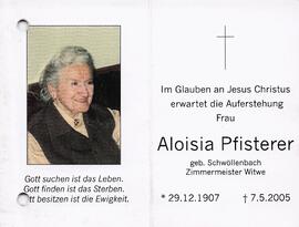 Pfisterer Aloisia geb. Schwöllenbach