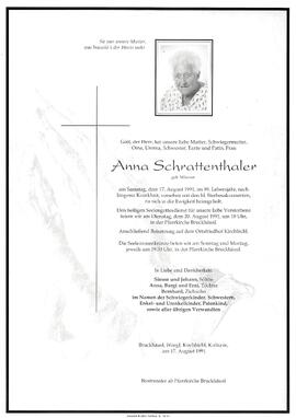 Schrattenthaler Anna geb. Mössner G
