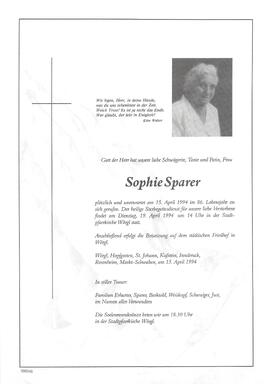 Sparer Sophie G