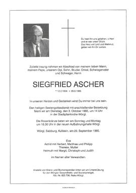 Ascher Siegfried G