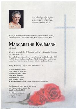 Kaufmann Margarethe geb. Hartl G