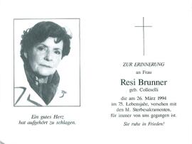Brunner Resi geb. Colleselli