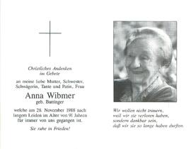 Wibmer Anna geb. Buttinger