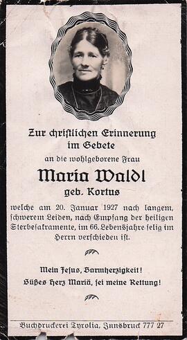 Waldl Maria geb. Kortus