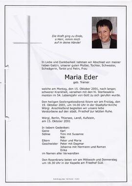 Eder Maria geb. Trainer