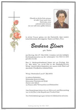 Elsner Barbara geb. Thaler G