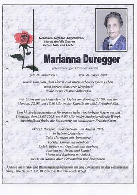 Duregger Marianne geb. Exenberger
