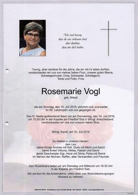 Vogl Rosemarie geb. Manzl G