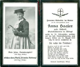 Haaser Anna geb. Schroll