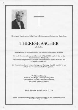 Ascher Therese geb. Gollner g