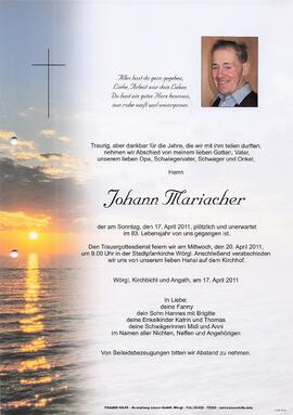 Mariacher Johann G