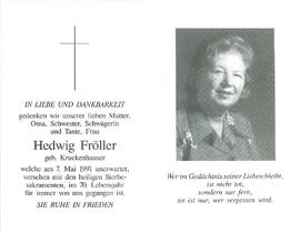 Fröller Hedwig geb. Kruckenhauser