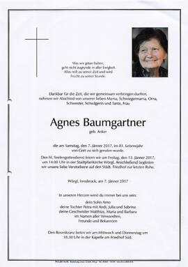 Baumgartner Agnes geb. Anker