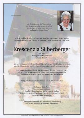 Silberberger Krescenzia geb. Payr G