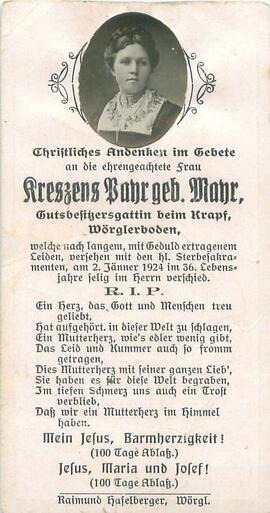 Pahr Kreszens geb. Mahr