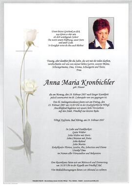 Kronbichler Anna Maria geb. Hauser G