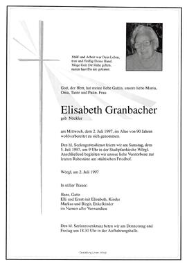 Granbacher Elisabeth geb. Nöckler G