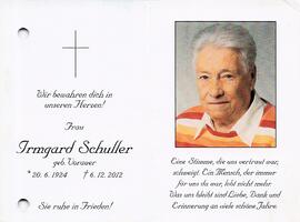 Schuller Irmgard geb. Vorauer