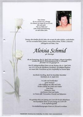 Schmid Aloisia geb. Buttinger G