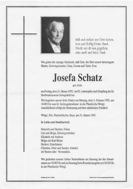 Schatz Josefa geb. Zoller G