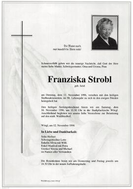 Strobl Franziska geb. Seisl G
